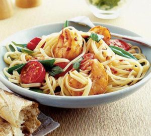 Linguine With Chilli Prawns