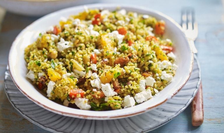 Moroccan vegatable couscous salad with Orange and raisons