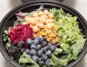 Gut Healthy Salad Bowl With Extra Virgin Olive Oil