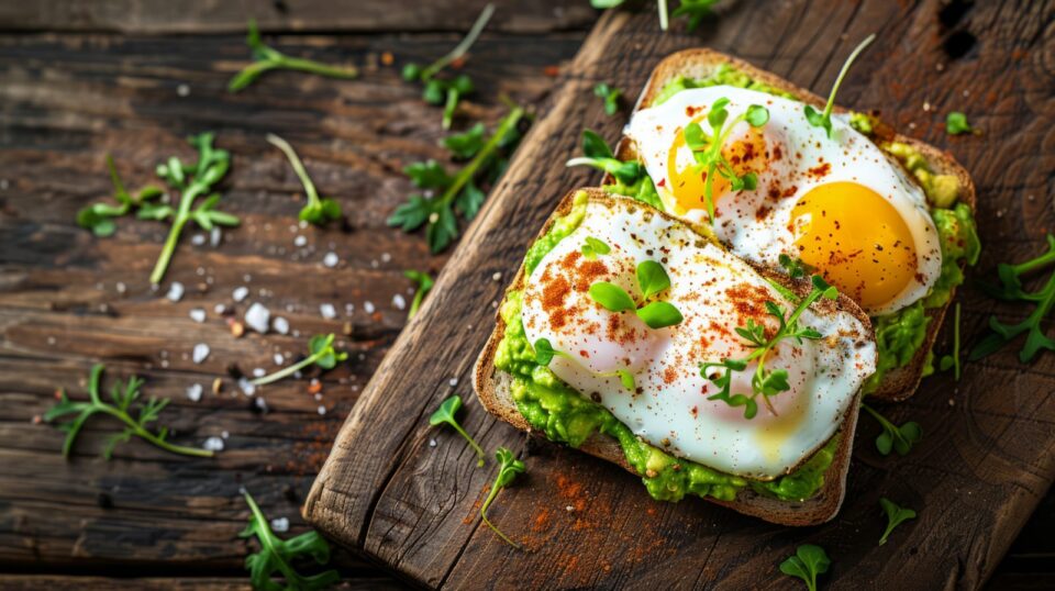 Gourmet Avocado Toast With Poached Eggs