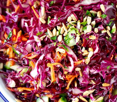Red Cabbage And Carrot Coleslaw
