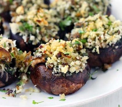 Italian Vegeterian Stuffed Mushrooms