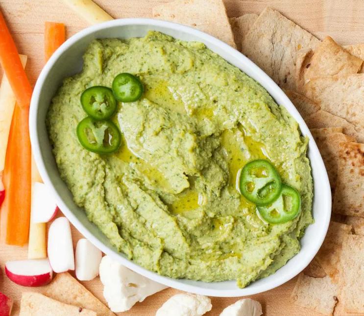 Green Hummus With Extra Virgin Olive Oil